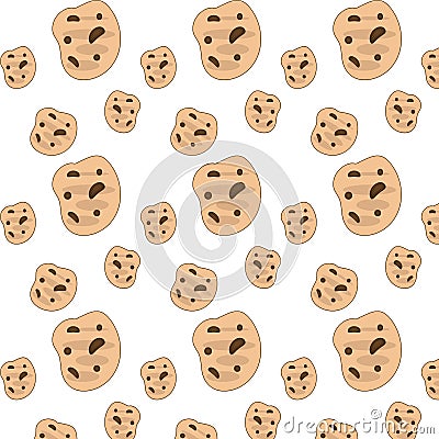 Cookies background Vector Illustration