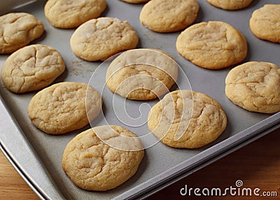 Cookies On Baking Sheet Stock Photo