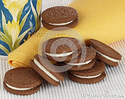 Cookies with cream Stock Photo