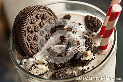 Cookies and Cream Milkshake Stock Photo