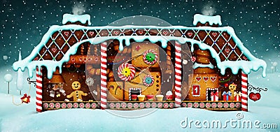 Cookies Factory Cartoon Illustration