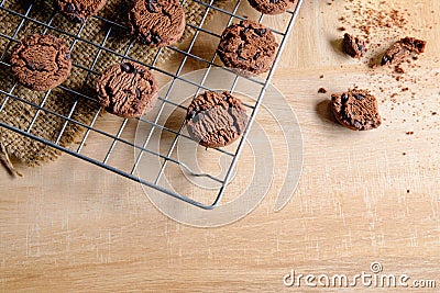 Cookies fresh from the oven. Stock Photo