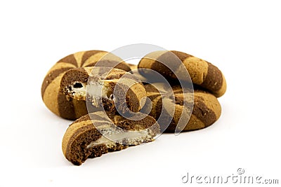 Cookies with jam Stock Photo