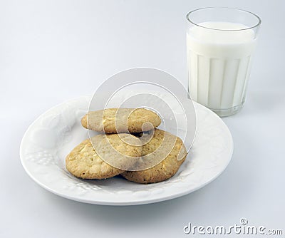 Cookies & Milk Stock Photo