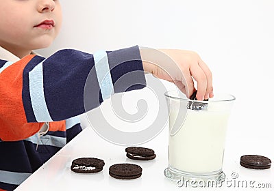 Cookies and Milk Stock Photo