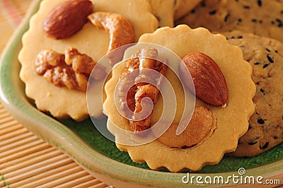 Cookies nuts Stock Photo