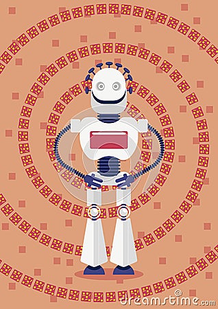 Cookies swirl or illustration of how our preferences, likes and dislikes are detected by artificial intelligence Vector Illustration