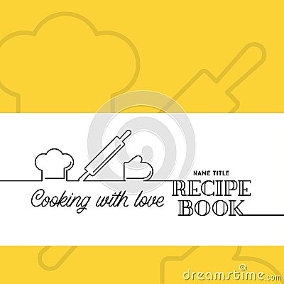 Cooking book cover design. Vector illustration. Vector Illustration