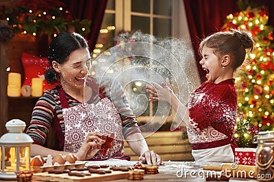 Cooking Christmas cookies Stock Photo