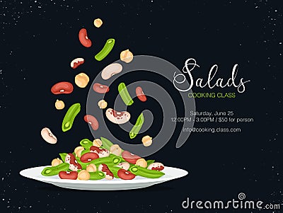 Cooking class flyer Vector Illustration