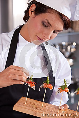 Cooking demonstration Stock Photo