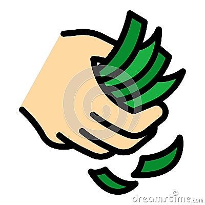 Cooking hands icon color outline vector Vector Illustration