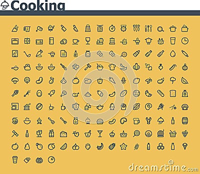 Cooking icon set Vector Illustration