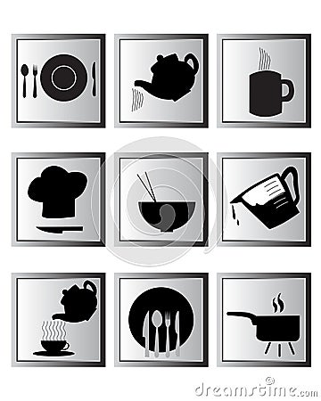 cooking icon set. Stock Photo