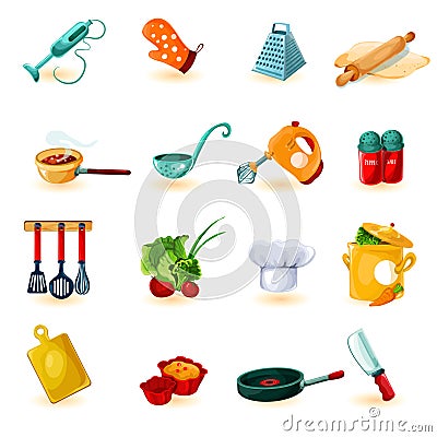 Cooking Icons Set Vector Illustration