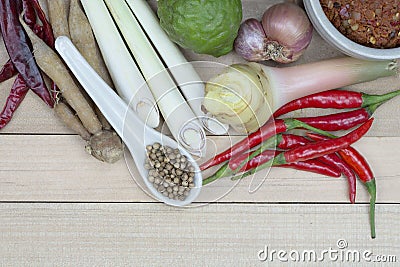 Cooking ingredients,thai cooking ingredients,spicy Stock Photo