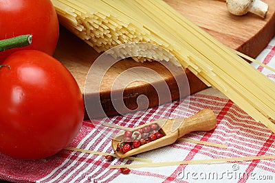 Cooking italian pasta Stock Photo