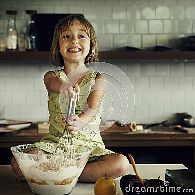 Cooking Kids Cookies Baking Bake Concept Stock Photo