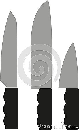 Cooking knife set Vector Illustration