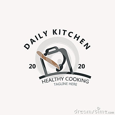 Cooking logo design. Icon or symbol inspration simple line for restaurant business Vector Illustration