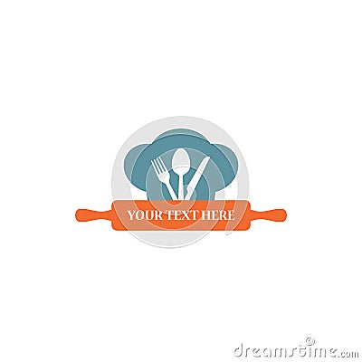 Cooking logo design, restaurant business trademark monogram. Vector Illustration