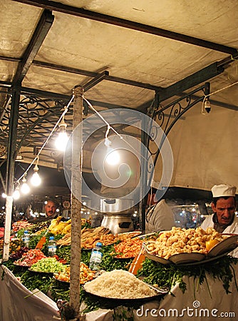 Cooking Market in Marrakech Editorial Stock Photo