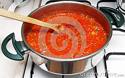 Cooking meal Stock Photo