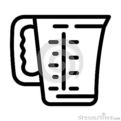 cooking measuring cup line icon vector illustration Vector Illustration