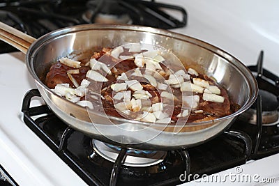 Cooking Meat Stock Photo