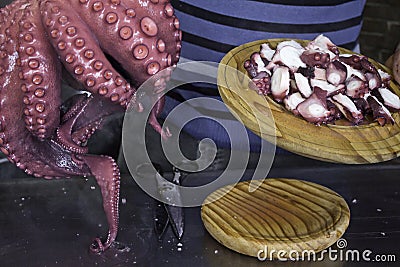 Cooking octopus Stock Photo