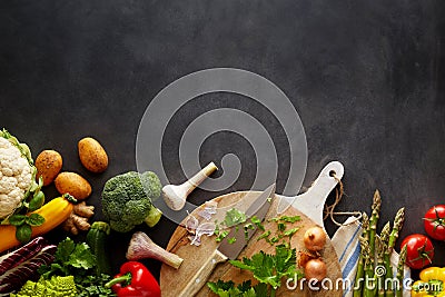 Cooking organic food concept Stock Photo