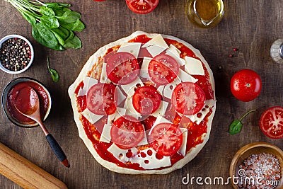 Cooking pizza , 4/4 Stock Photo