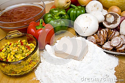 Cooking pizza time! Stock Photo