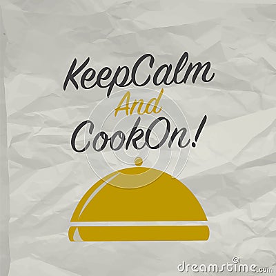 Cooking poster with tray Vector Illustration