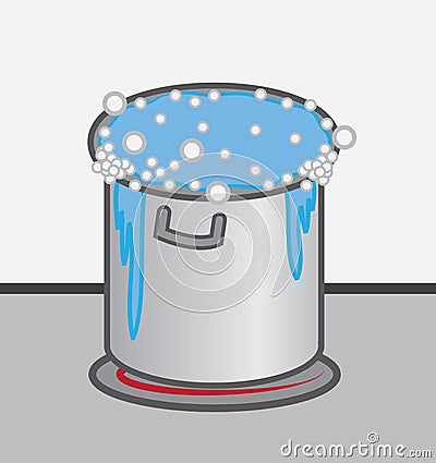 Cooking Pot Boiling Vector Illustration