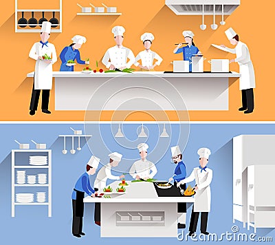 Cooking Process Illustration Vector Illustration