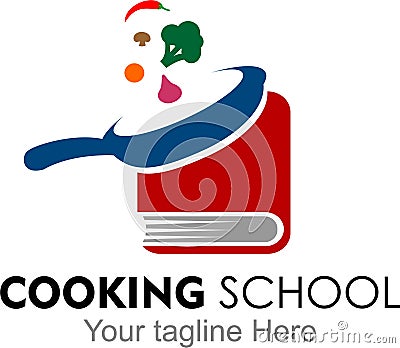 Cooking school logo design concept Vector Illustration