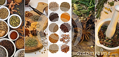 Cooking Spices - Flavoring and Seasoning Stock Photo