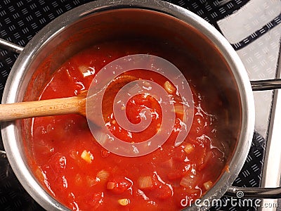 Tasty tomato sauce Stock Photo