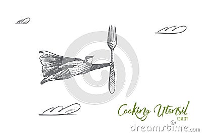 Cooking utensil concept. Hand drawn isolated vector. Vector Illustration