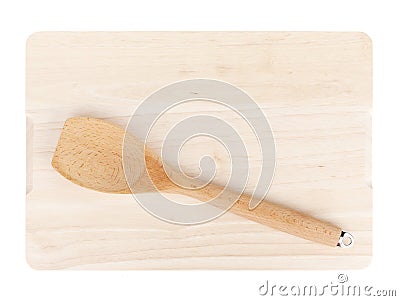 Cooking utensil on cutting board Stock Photo