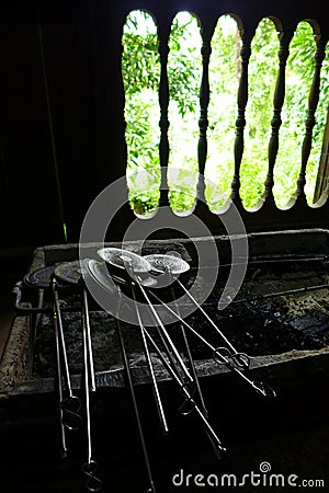 Cooking utensils in Ethnic Malay kitchen Stock Photo