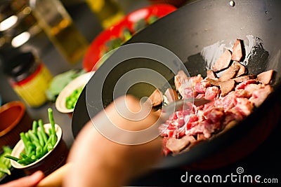 Cooking wok Stock Photo