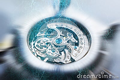Cool Abstract Mechanical Timepiece Close Up High Quality Stock Photo