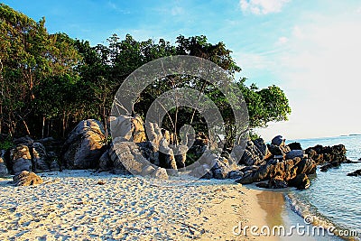 Cool Beach at Karimun Stock Photo