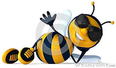 Cool bee Stock Photo