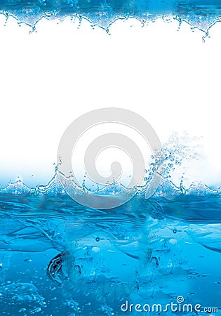 Cool blue and icy background Stock Photo