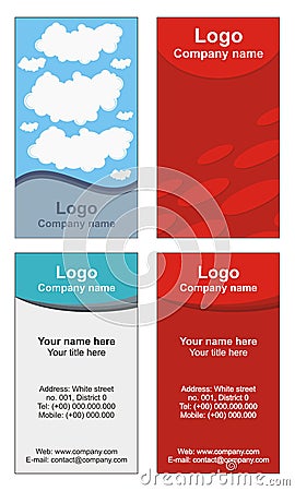 Cool business cards templates Vector Illustration