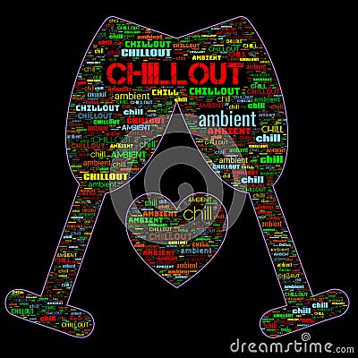 Cool Chillout Chill Ambient Music Creative Background Stock Photo