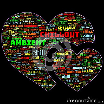 Cool Chillout Chill Ambient Music Creative Background Stock Photo